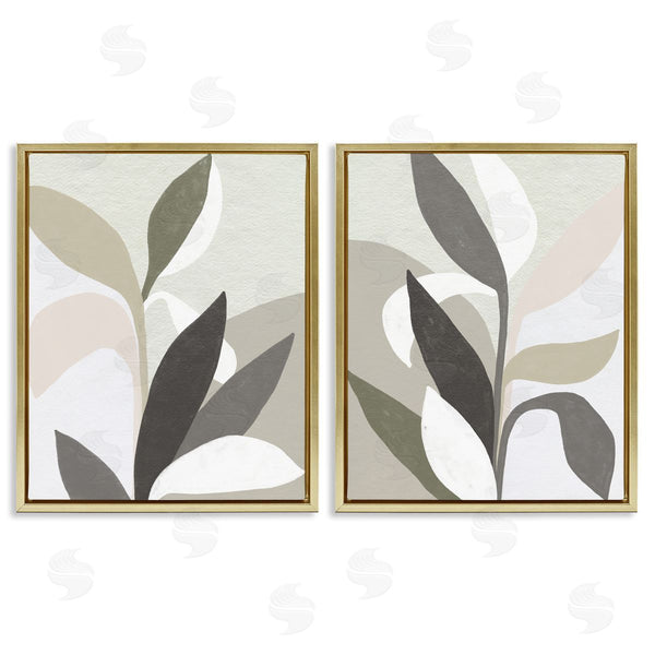 Stupell Industries June Erica Vess | Neutral Leaf Shapes