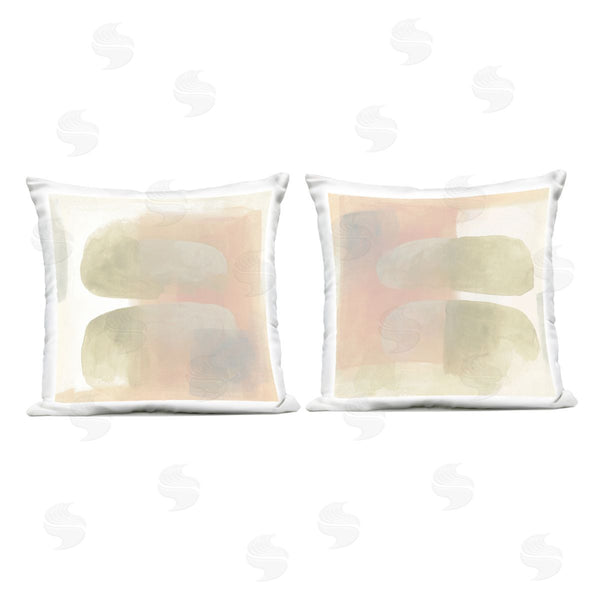 Stupell Industries June Erica Vess | Neutral Oblong Shapes Abstract Printed Throw Pillow Set