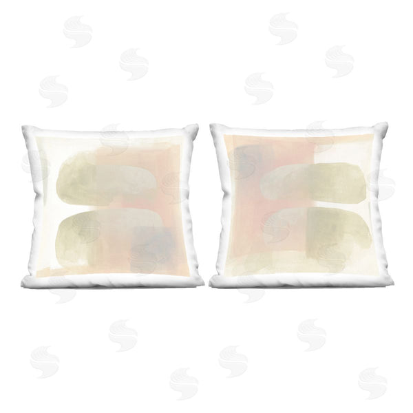stupell industries June Erica Vess | Neutral Oblong Shapes Abstract Printed Throw Pillow Set