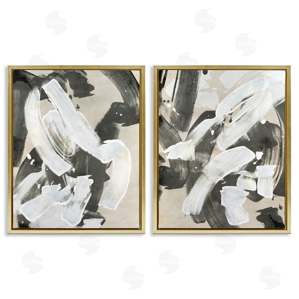 Stupell Industries June Erica Vess | Neutral Paint Streaks