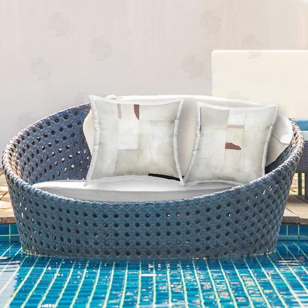 Stupell Industries June Erica Vess | Neutral Rectangles Mauve Effects Printed Throw Pillow Set