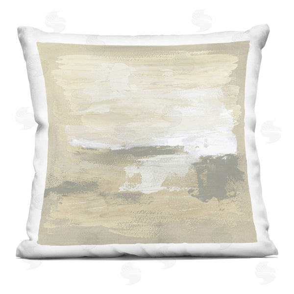 stupell industries June Erica Vess | Neutral Reflections Beige Abstract Printed Throw Pillow