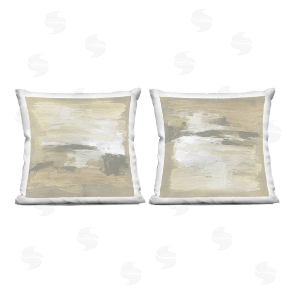 stupell industries June Erica Vess | Neutral Reflections in Earth Tones Printed Throw Pillow Set