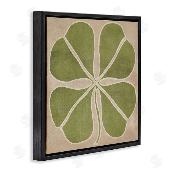Stupell Industries June Erica Vess | Neutral Symmetrical Clover Wall Art