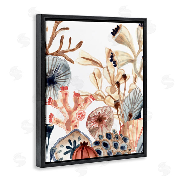 Stupell Industries June Erica Vess | Ocean Floor Aquatic Life Sand Dollars Kelp Coral Wall Art