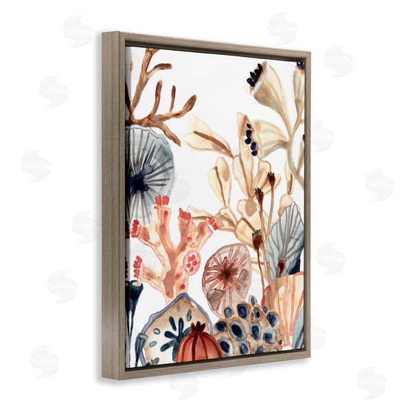 Stupell Industries June Erica Vess | Ocean Floor Aquatic Life Sand Dollars Kelp Coral Wall Art