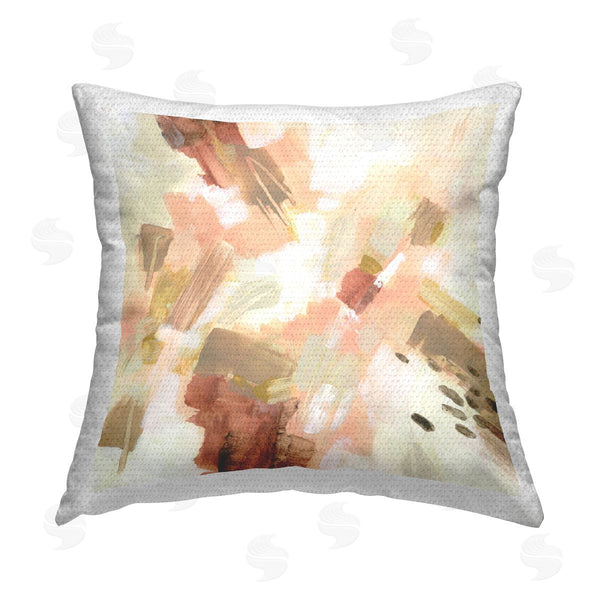 Stupell Industries June Erica Vess | Pale Abstract With Speckles Printed Throw Pillow