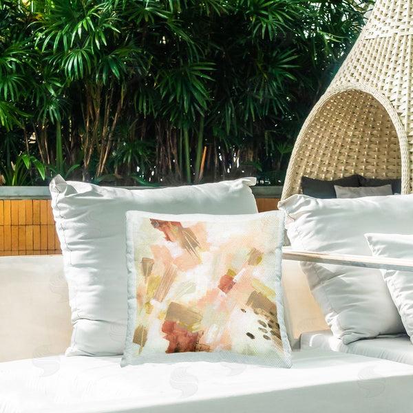 Stupell Industries June Erica Vess | Pale Abstract With Speckles Printed Throw Pillow