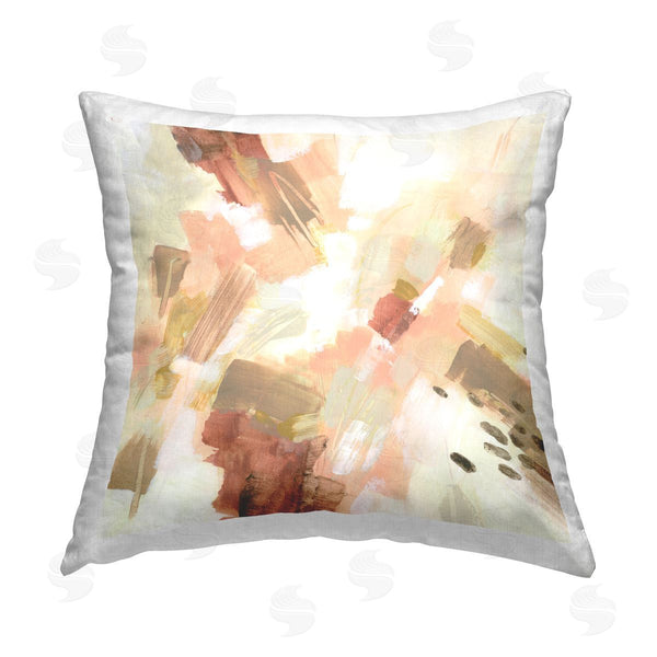 stupell industries June Erica Vess | Pale Abstract with Speckles Printed Throw Pillow