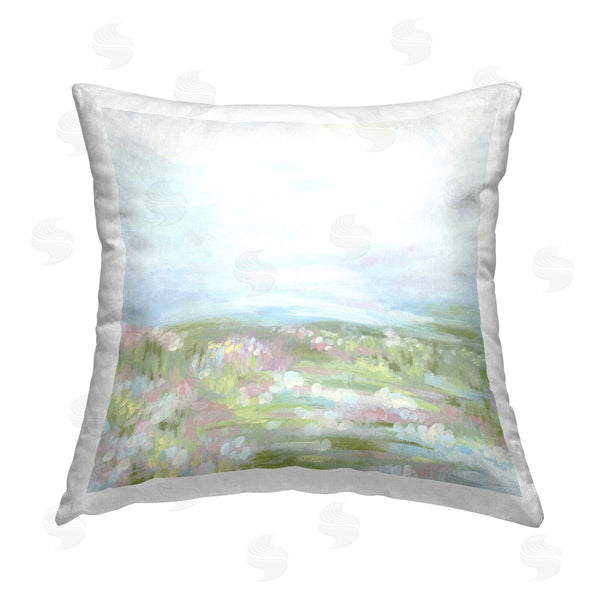 stupell industries June Erica Vess | Pastel Flower Field Printed Throw Pillow