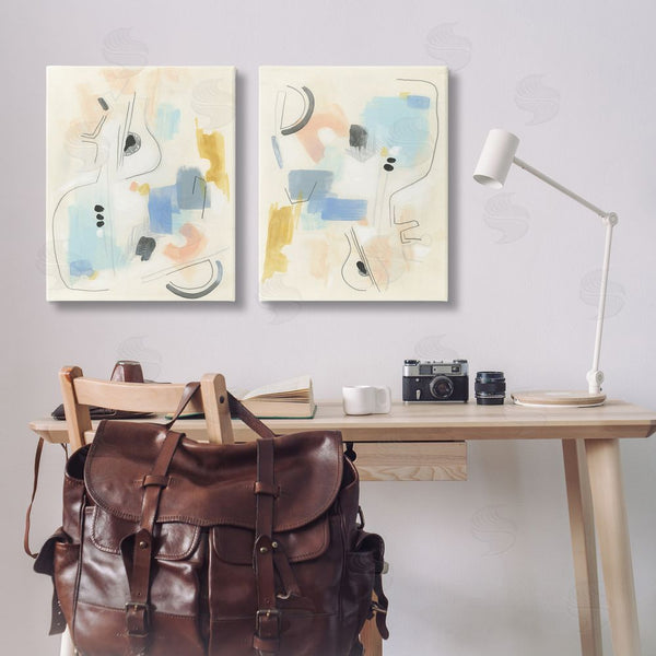 Stupell Industries June Erica Vess | Pastel Shapes Lines Patches Wall Art