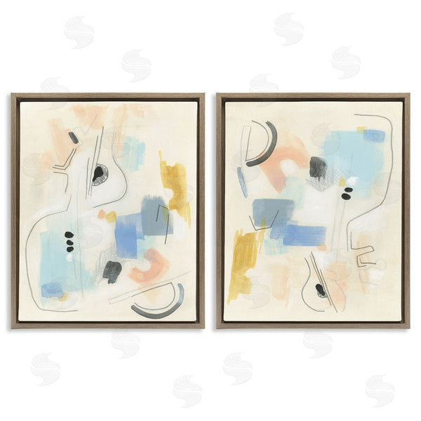 Stupell Industries June Erica Vess | Pastel Shapes Lines Patches Wall Art