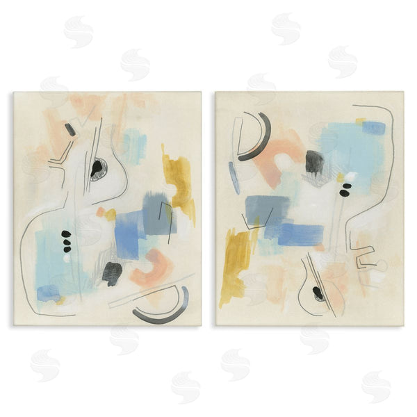 stupell industries June Erica Vess | Pastel Shapes Lines Patches Wall Art