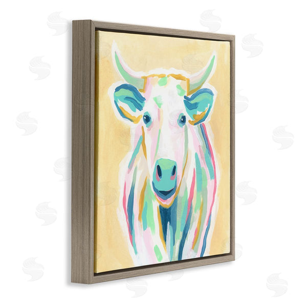 Stupell Industries June Erica Vess | Pastel Smiling Cattle Wall Art