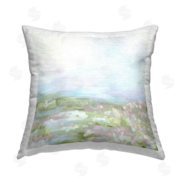 Stupell Industries June Erica Vess | Pastel Soft Landscape Printed Throw Pillow