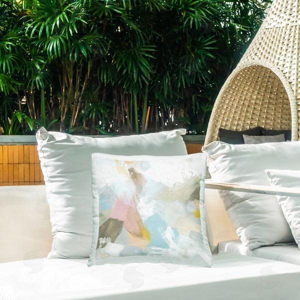 Stupell Industries June Erica Vess | Pastel Streaks On White Printed Throw Pillow