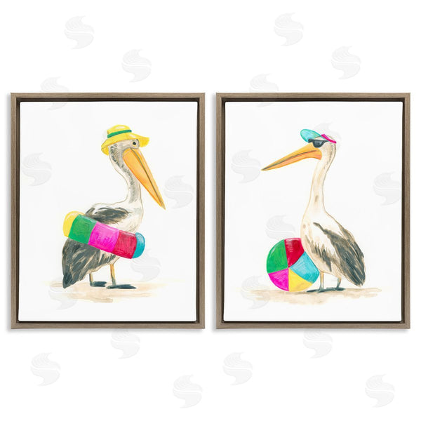 Stupell Industries June Erica Vess | Pelicans & Beach Floats