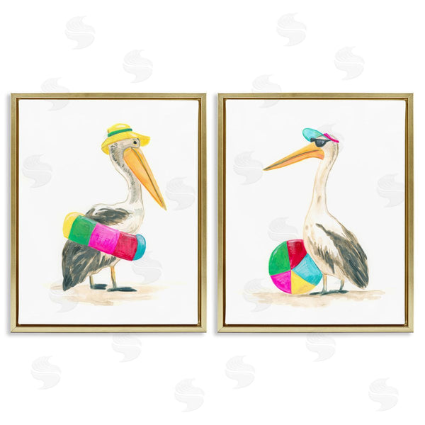Stupell Industries June Erica Vess | Pelicans & Beach Floats