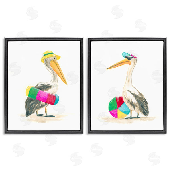 Stupell Industries June Erica Vess | Pelicans & Beach Floats Wall Art