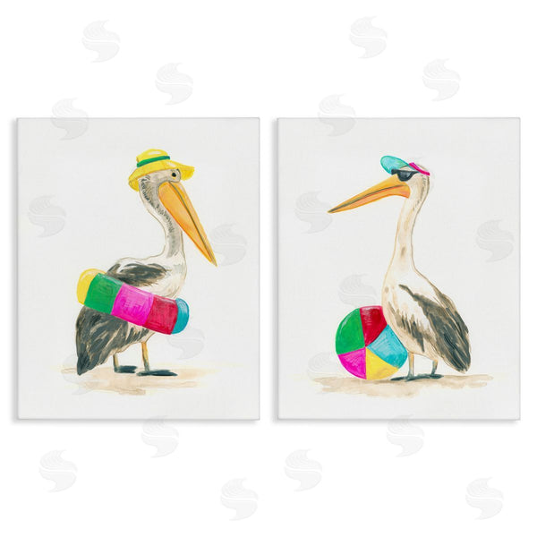 stupell industries June Erica Vess | Pelicans & Beach Floats Wall Art