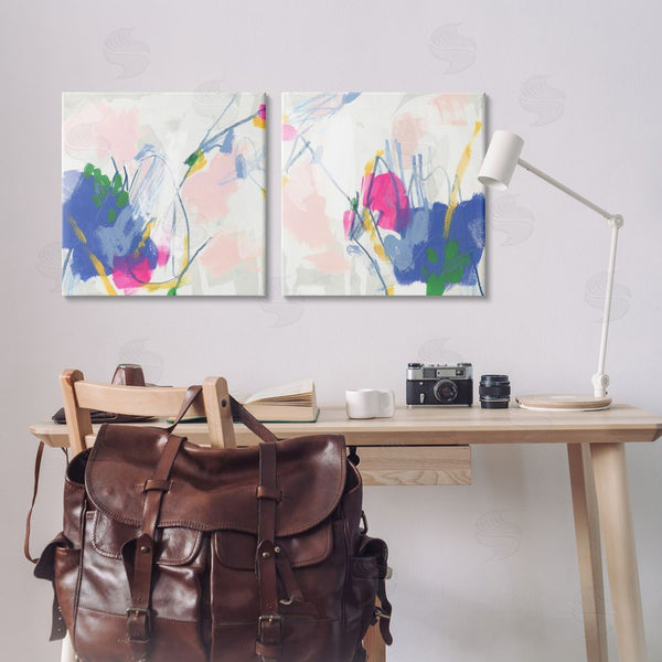 Stupell Industries June Erica Vess | Pink Blue Pop Abstract Wall Art