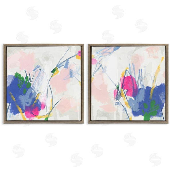 Stupell Industries June Erica Vess | Pink Blue Pop Abstract Wall Art