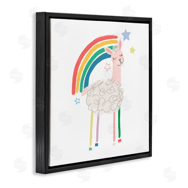 Stupell Industries June Erica Vess | Precious Sheep Rainbow Stars Minimal Design Wall Art