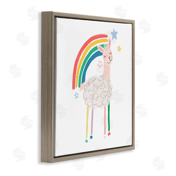 Stupell Industries June Erica Vess | Precious Sheep Rainbow Stars Minimal Design Wall Art