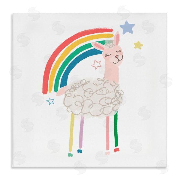 stupell industries June Erica Vess | Precious Sheep Rainbow Stars Minimal Design Wall Art