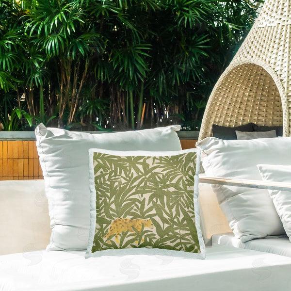 Stupell Industries June Erica Vess | Prowling Cheetah In Plants Printed Throw Pillow