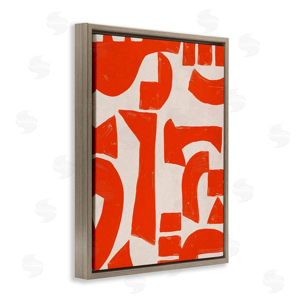 Stupell Industries June Erica Vess | Red Asymmetrical Shapes Wall Art