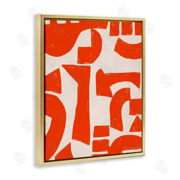Stupell Industries June Erica Vess | Red Asymmetrical Shapes Wall Art