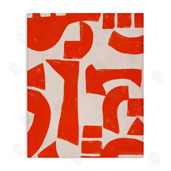 stupell industries June Erica Vess | Red Asymmetrical Shapes Wall Art