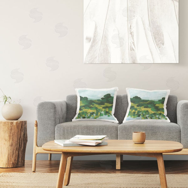 Stupell Industries June Erica Vess | Reflecting Green Nature Printed Throw Pillow Set