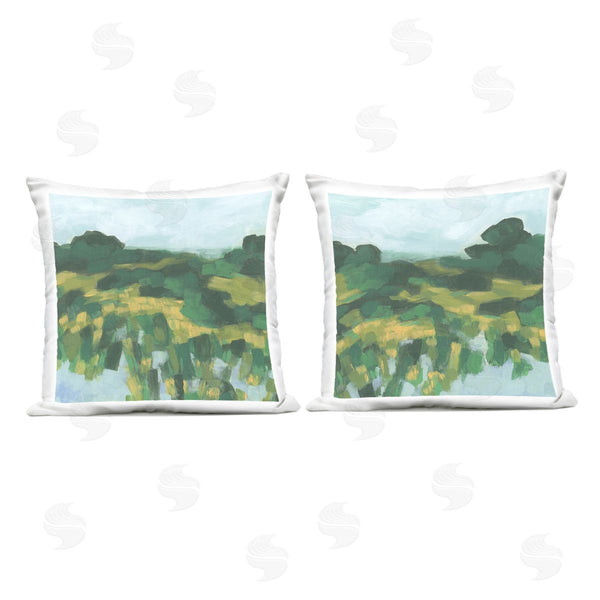 Stupell Industries June Erica Vess | Reflecting Green Nature Printed Throw Pillow Set