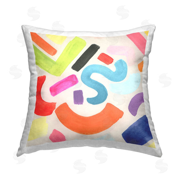 stupell industries June Erica Vess | Retro Squiggle Shapes Printed Throw Pillow