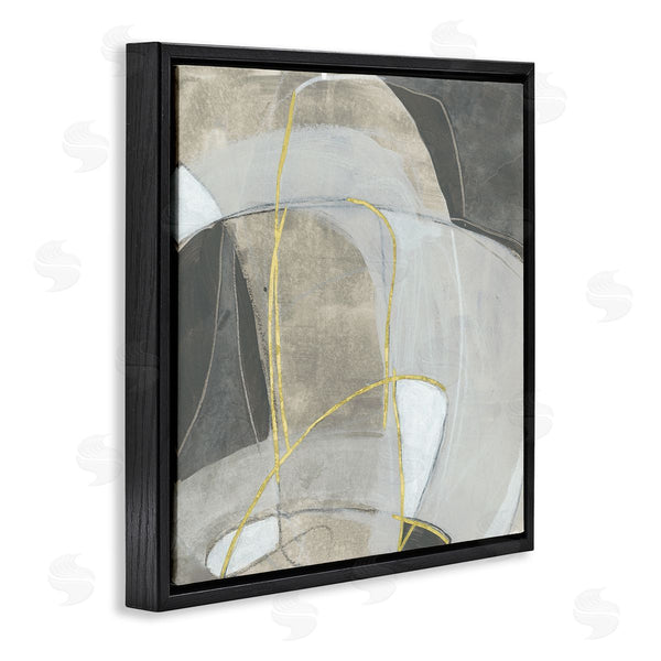 Stupell Industries June Erica Vess | Rocky Landscape Abstraction Neutral Tone Circular Shapes Wall Art