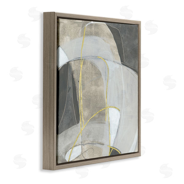 Stupell Industries June Erica Vess | Rocky Landscape Abstraction Neutral Tone Circular Shapes Wall Art