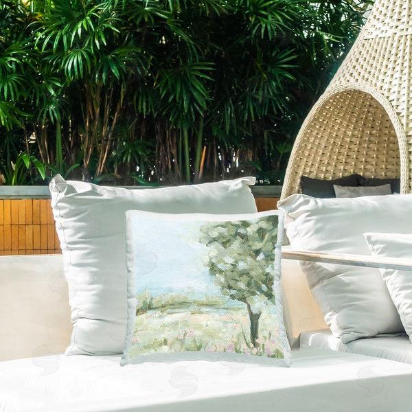 Stupell Industries June Erica Vess | Rural Field With Tree Printed Throw Pillow