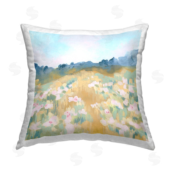 stupell industries June Erica Vess | Rural Meadow Landscape Printed Throw Pillow