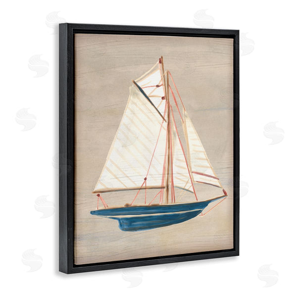 Stupell Industries June Erica Vess | Rustic Blue Sailboat