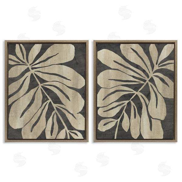 Stupell Industries June Erica Vess | Rustic Curved Leaves Wall Art
