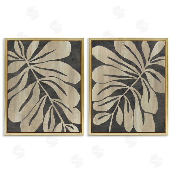 Stupell Industries June Erica Vess | Rustic Curved Leaves Wall Art