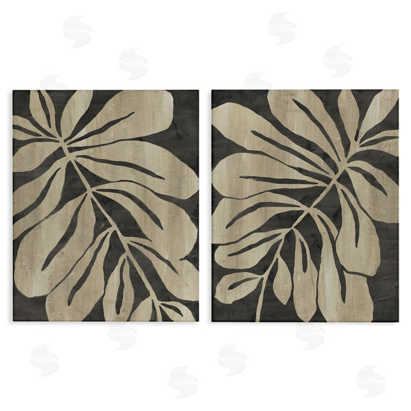 stupell industries June Erica Vess | Rustic Curved Leaves Wall Art
