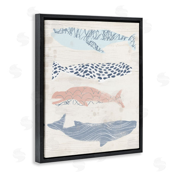 Stupell Industries June Erica Vess | Rustic Patterned Whales
