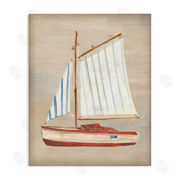 stupell industries June Erica Vess | Rustic Red Sailboat