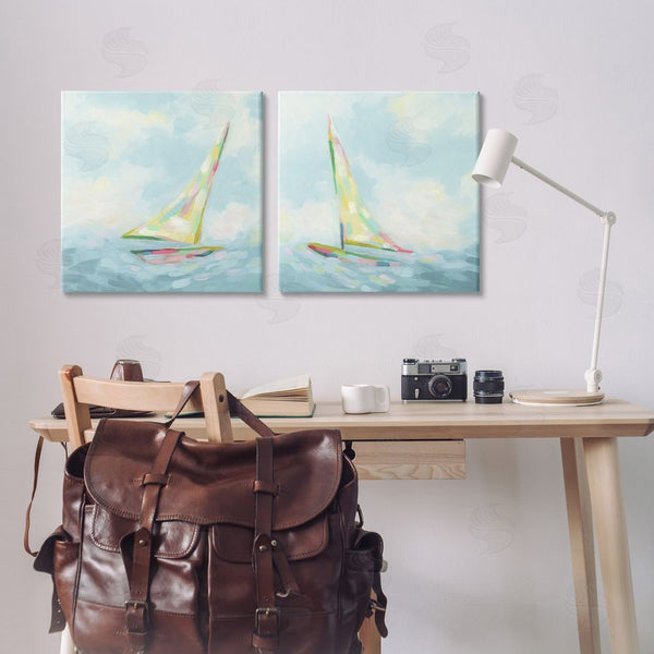 Stupell Industries June Erica Vess | Sailboats With Sea Waves Wall Art