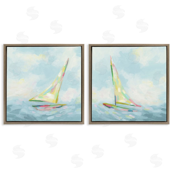 Stupell Industries June Erica Vess | Sailboats With Sea Waves Wall Art