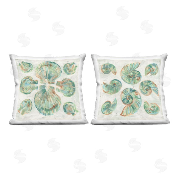 stupell industries June Erica Vess | Saltwashed Seashells Pattern Throw Pillow
