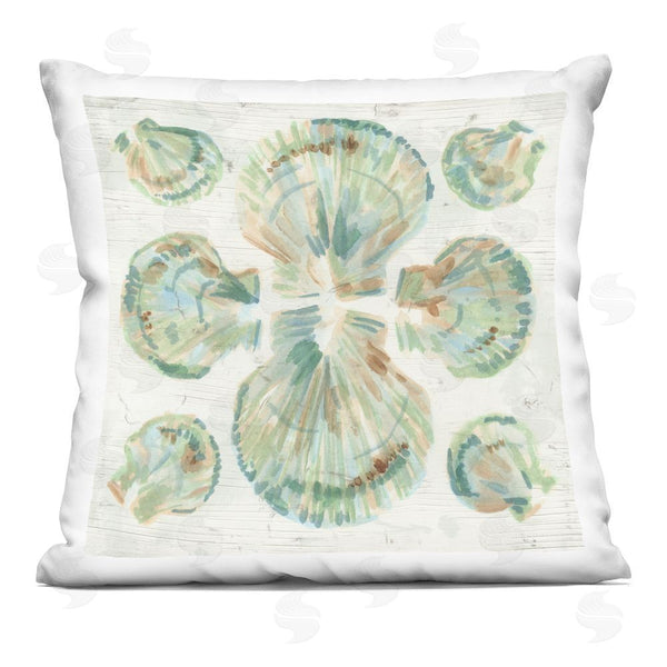 stupell industries June Erica Vess | Saltwashed Shells Symmetry Throw Pillow